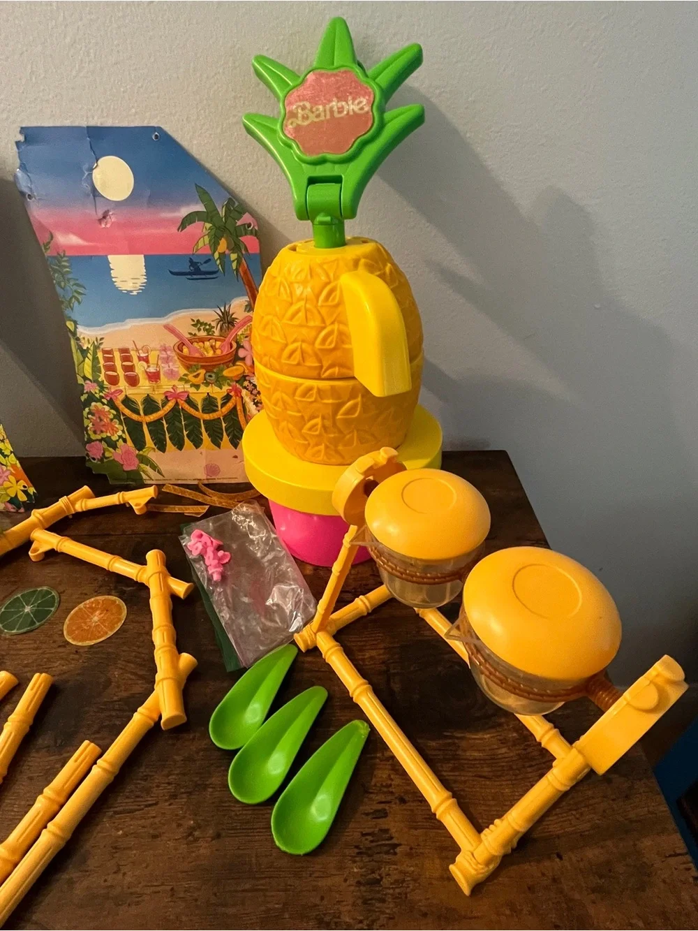 Vintage Barbie Hawaiian Ice Party Set - Near Complete